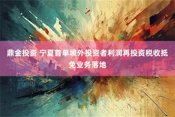 鼎金投资 宁夏首单境外投资者利润再投资税收抵免业务落地