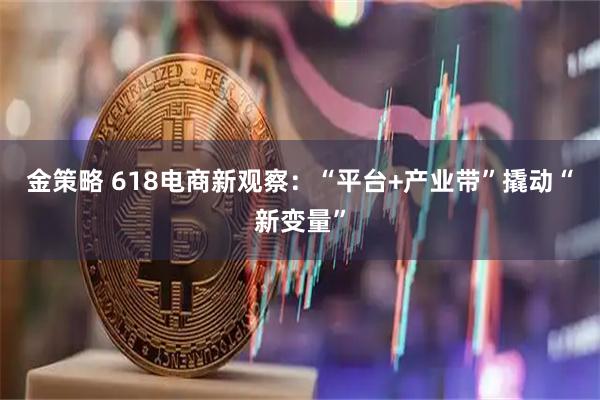 金策略 618电商新观察：“平台+产业带”撬动“新变量”