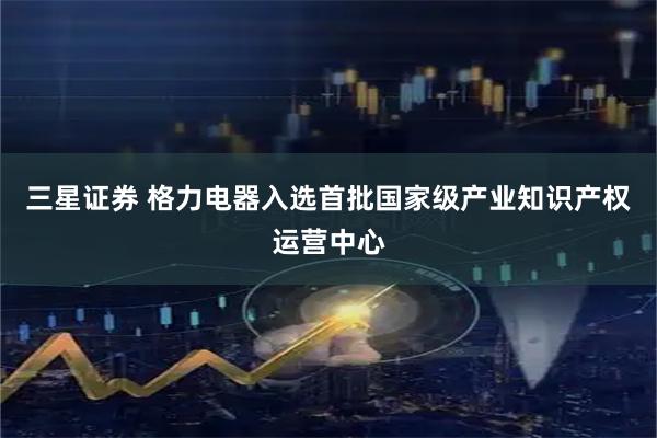 三星证券 格力电器入选首批国家级产业知识产权运营中心