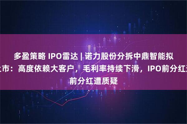 多盈策略 IPO雷达 | 诺力股份分拆中鼎智能拟赴港上市：高度依赖大客户，毛利率持续下滑，IPO前分红遭质疑